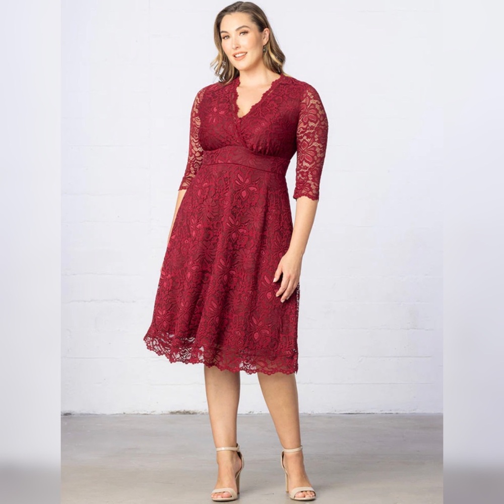 NEW Kiyonna Mademoiselle lace cocktail dress